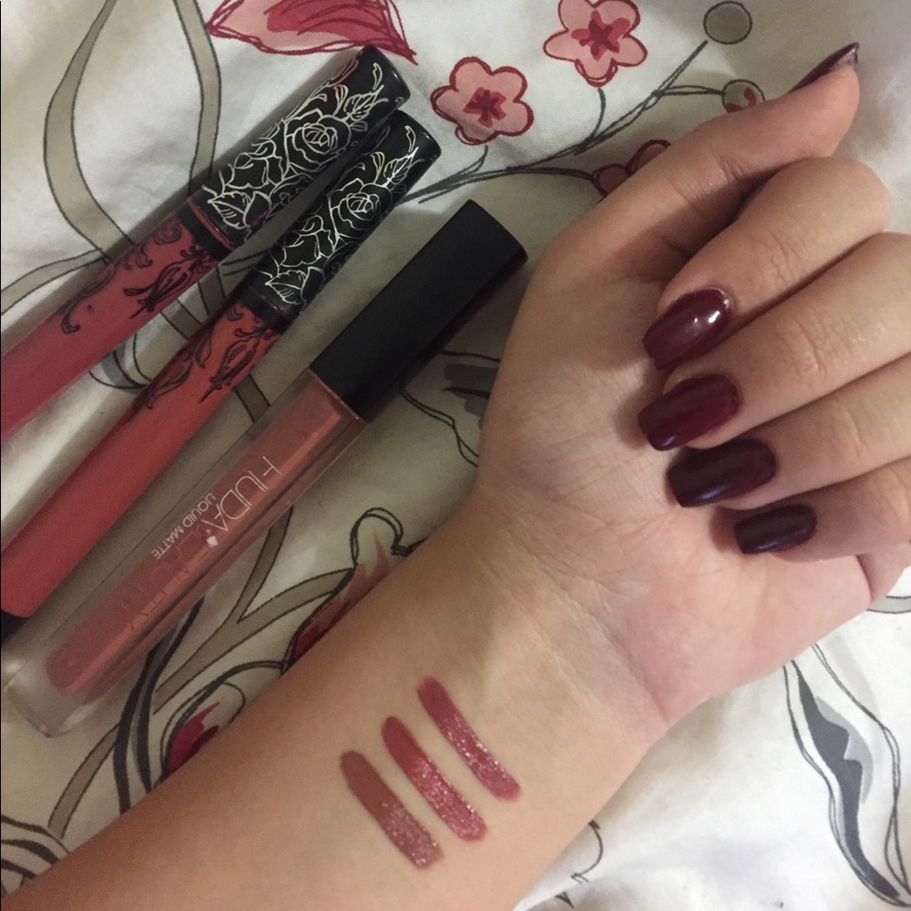 Huda and Kat Von D Matte lipsticks